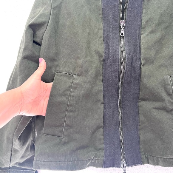 Zara full-zip front closure Green Shirt Jacket with Classic Collar S - Picture 6 of 13